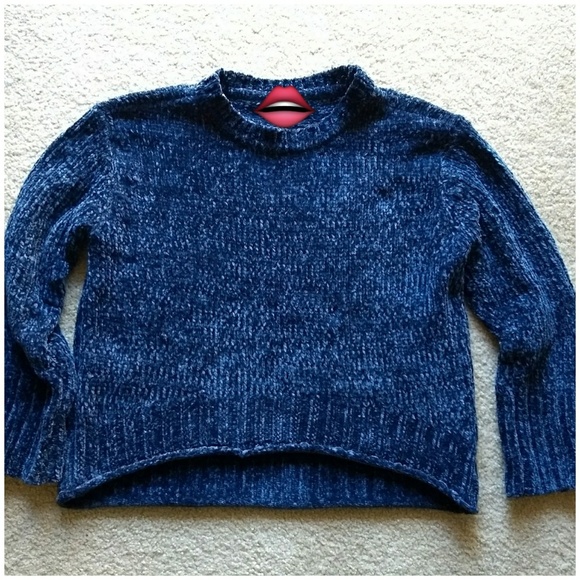 Jewel Blue Chenille Sweater - Picture 5 of 6